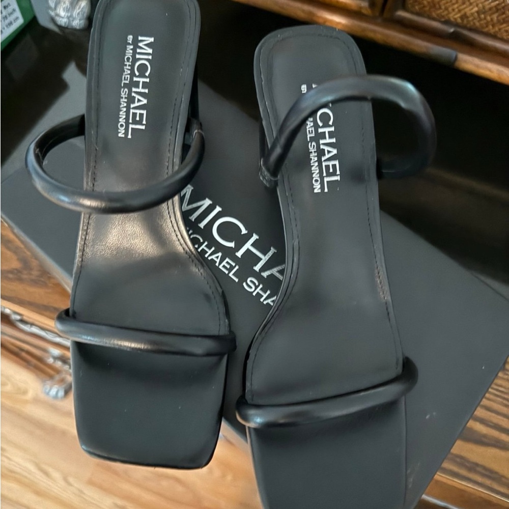 Michael Shannon Black Strappy Heels